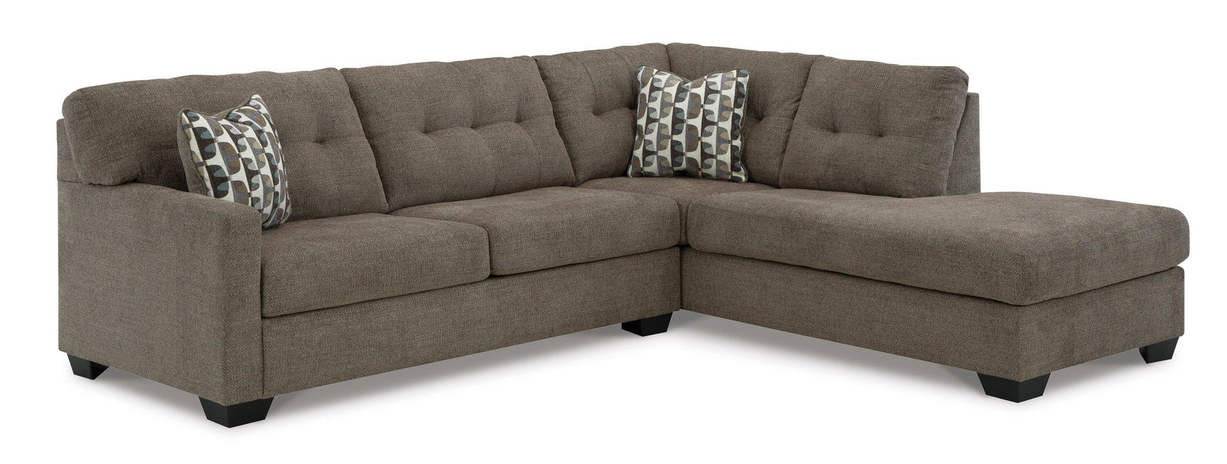 Side view of Ashley 310-05 sectional sofa highlighting chaise