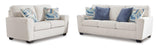 Ashley Snow Fabric Upholstered Loveseat side view