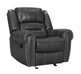 Lexington2023 Gray 3-Piece Reclining Living Room set reclining position