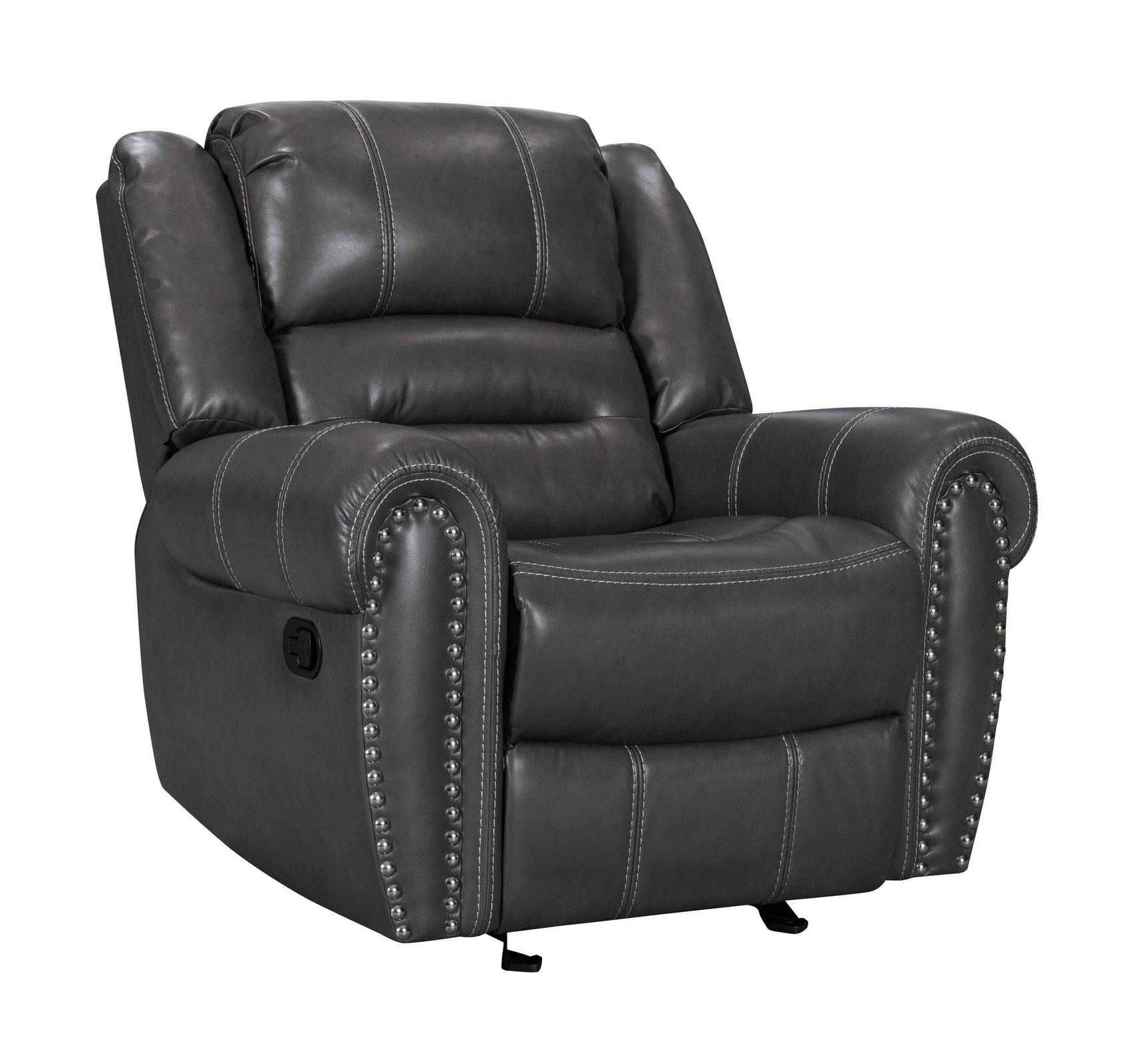 Lexington2023 Gray 3-Piece Reclining Living Room set reclining position