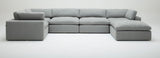 Close-up detail of XL Cloud Gray Sectional Sofa cushion