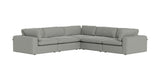 Living room view with XL Cloud Gray Sectional Sofa