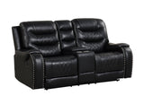Ashley2001 black leather gel recliner with glider mechanism