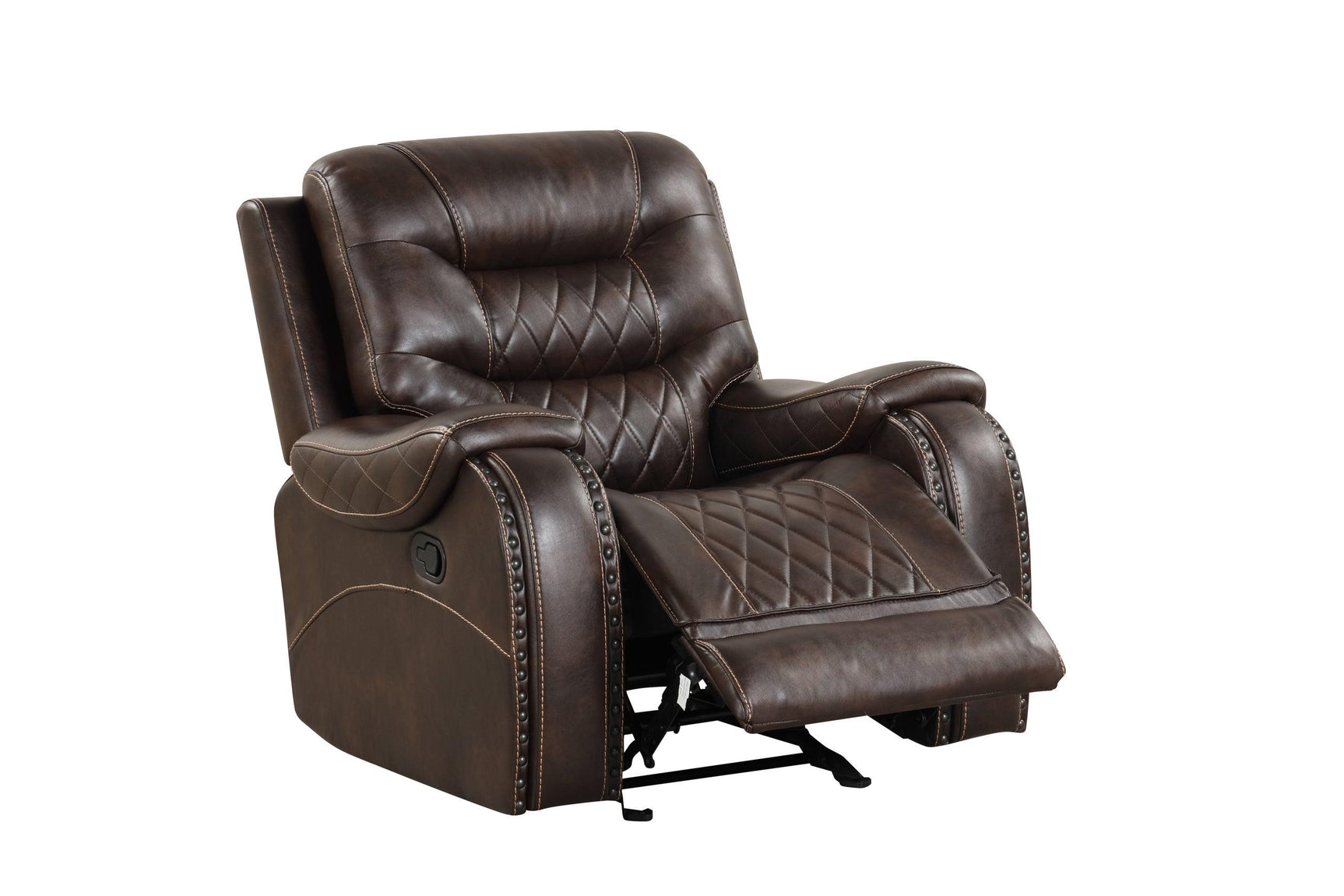 Ashley2002 oversized 3-piece reclining set recliner and sofa side view