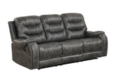 Ashley2003 charcoal reclining loveseat with storage console
