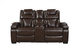 Woodland Brown 3-Piece power recliner chair side angle