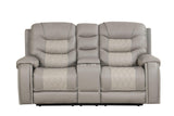 Ashley1004 recliner with glider in leather gel upholstery