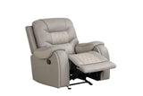 Ashley1004 3-piece reclining set angled view showing sofa, loveseat, and recliner