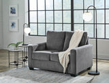Ashley 5360237 Pewter Twin Sofa Sleeper side angle