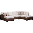 Kix Hickory Cream sectional sofa main front view