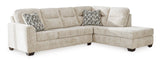 Ashley 505-05 sectional sofa with right-arm facing chaise side view