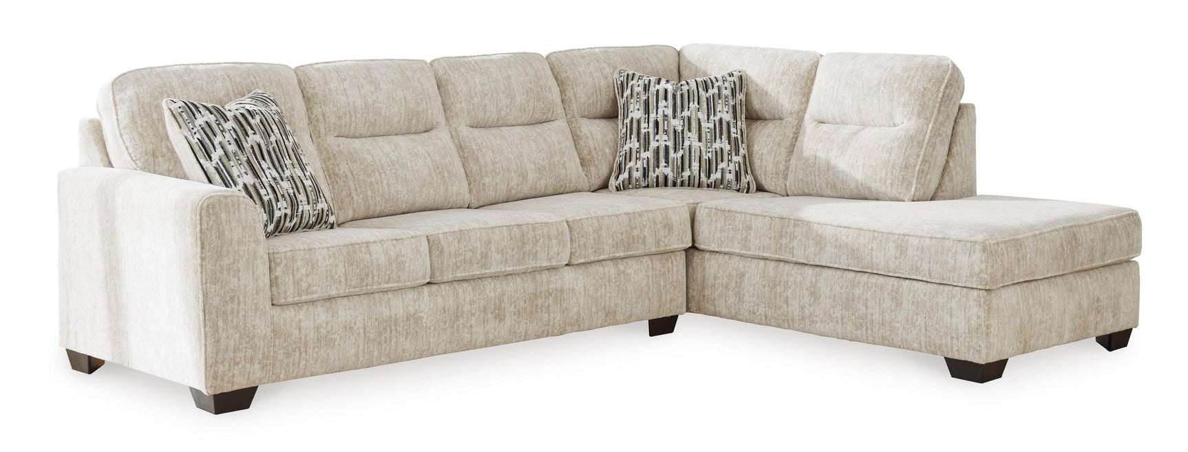 Ashley 505-05 sectional sofa with right-arm facing chaise side view