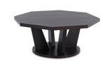 Chasinfield Occasional Table Set end table front angle in dark brown