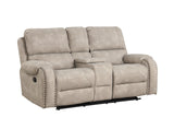 Oversized reclining sofa set showing spacious seating, front angle