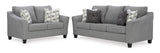 Ashley 519-03 Sofa and Loveseat set in smoke color, side view