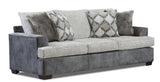 Side view of Goin Charcoal sofa and loveseat set