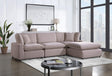 Sky Rose Velvet Modular Sectional sofa - main front view