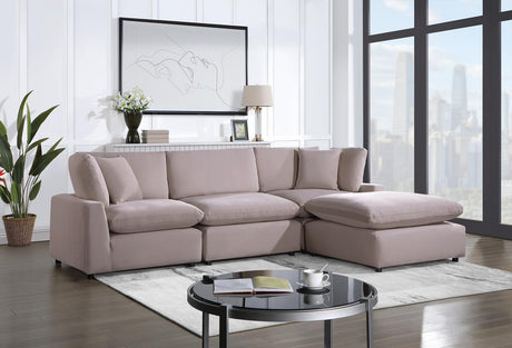 Sky Rose Velvet Modular Sectional sofa - main front view