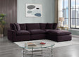 Sky Plum Velvet Modular Sectional sofa main view
