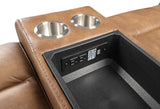 Titan Saddle 3-piece reclining set close-up of upholstery