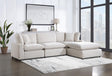 Sky Cream Velvet Modular Sectional Sofa main view