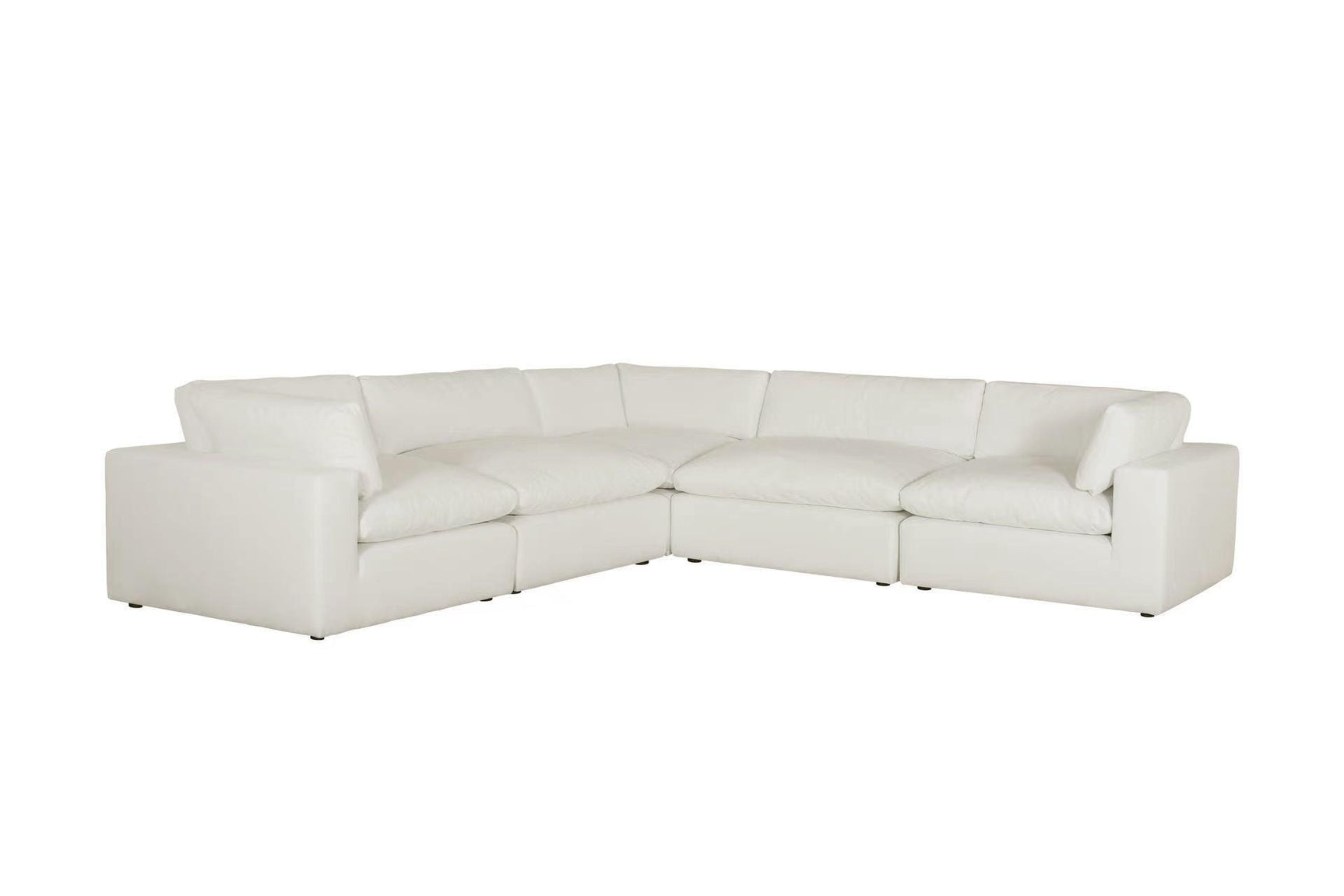 Detail of XL Cloud Sand sectional sofa upholstery and cushions