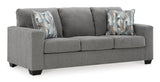 Deltona Graphite Queen Sofa Sleeper opened mattress detail