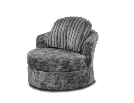 Side view of Flowy Galactic Charcoal sectional sofa