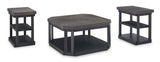 Close-up of coffee table with casters in Bonilane set