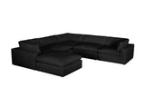 Close-up detail of cushion texture on XL Cloud Black sectional