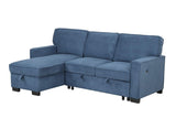 marcos grey sectional sofa with pull-out bed and storage chaise