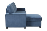 marcos grey sectional sofa with pull-out bed and storage chaise