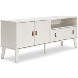 EW1024-268 white TV stand side view