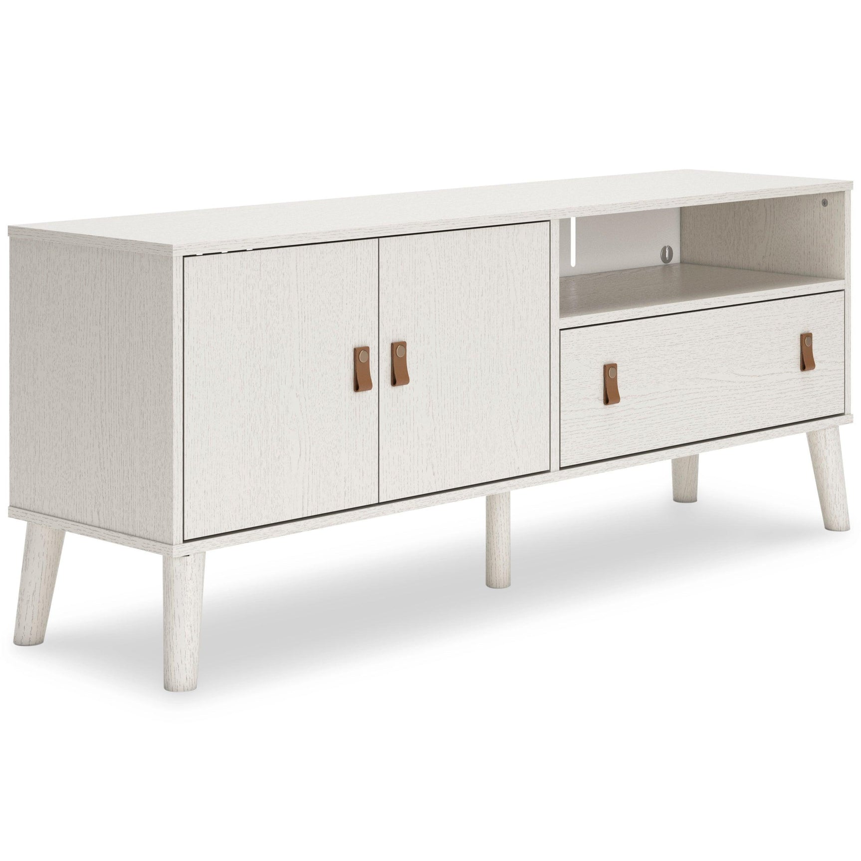 EW1024-268 white TV stand side view