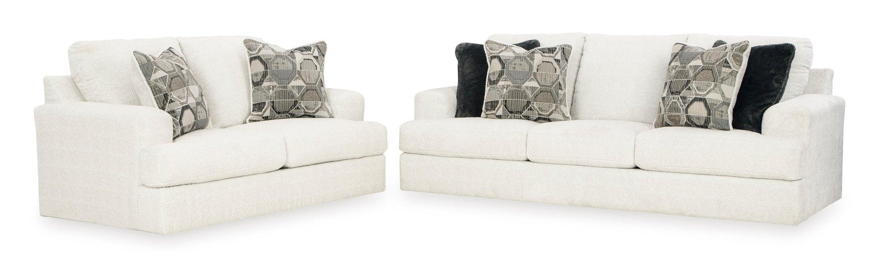 Ashley 314-03 linen loveseat side view