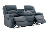 Dynamo2 charcoal reclining loveseat side angle