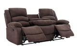 Dynamo2 chocolate reclining sofa close-up