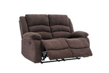 Dynamo2 chocolate reclining loveseat side view