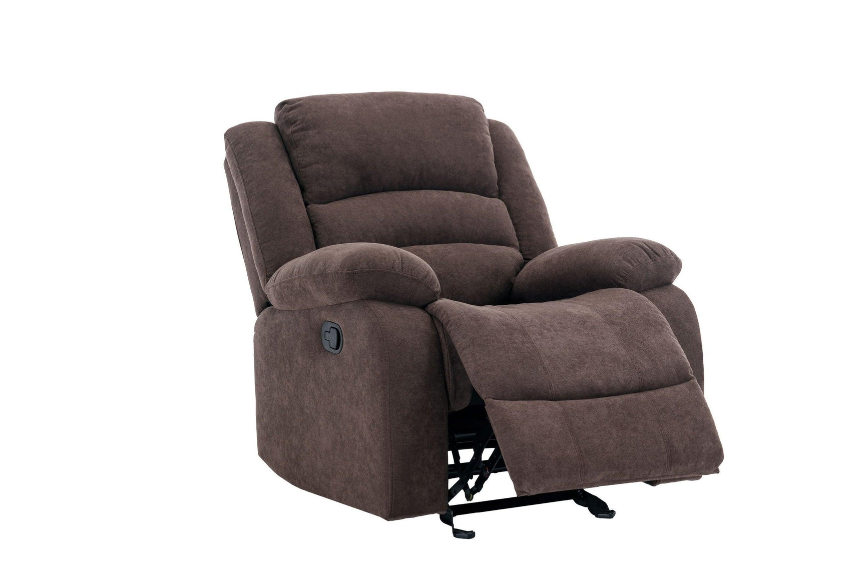 Dynamo2 chocolate reclining chair angled view