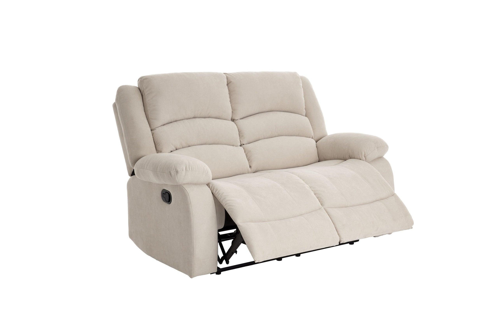 Side angle of Dynamo2 Sand reclining loveseat