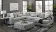 Venus gray oversized sectional sofa front angle