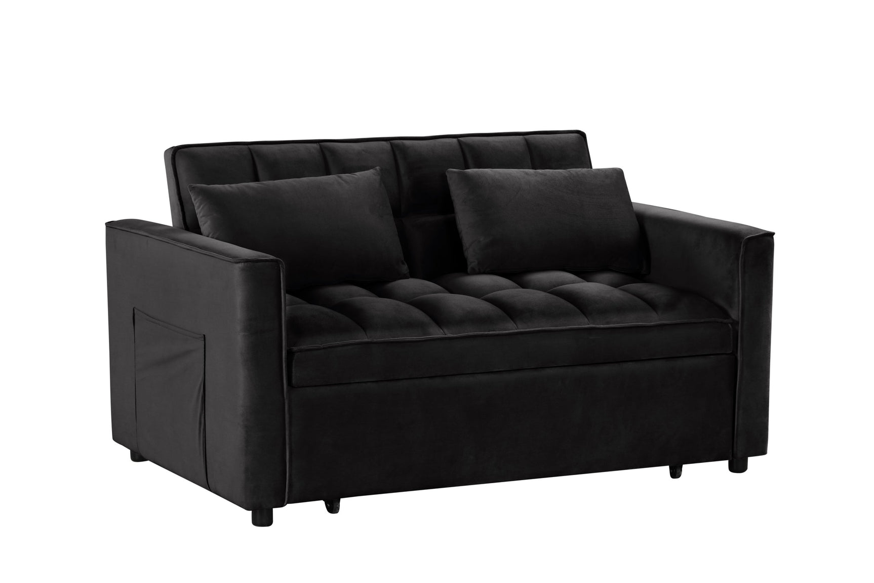 Relax Black Sleeper Sofa backrest detail