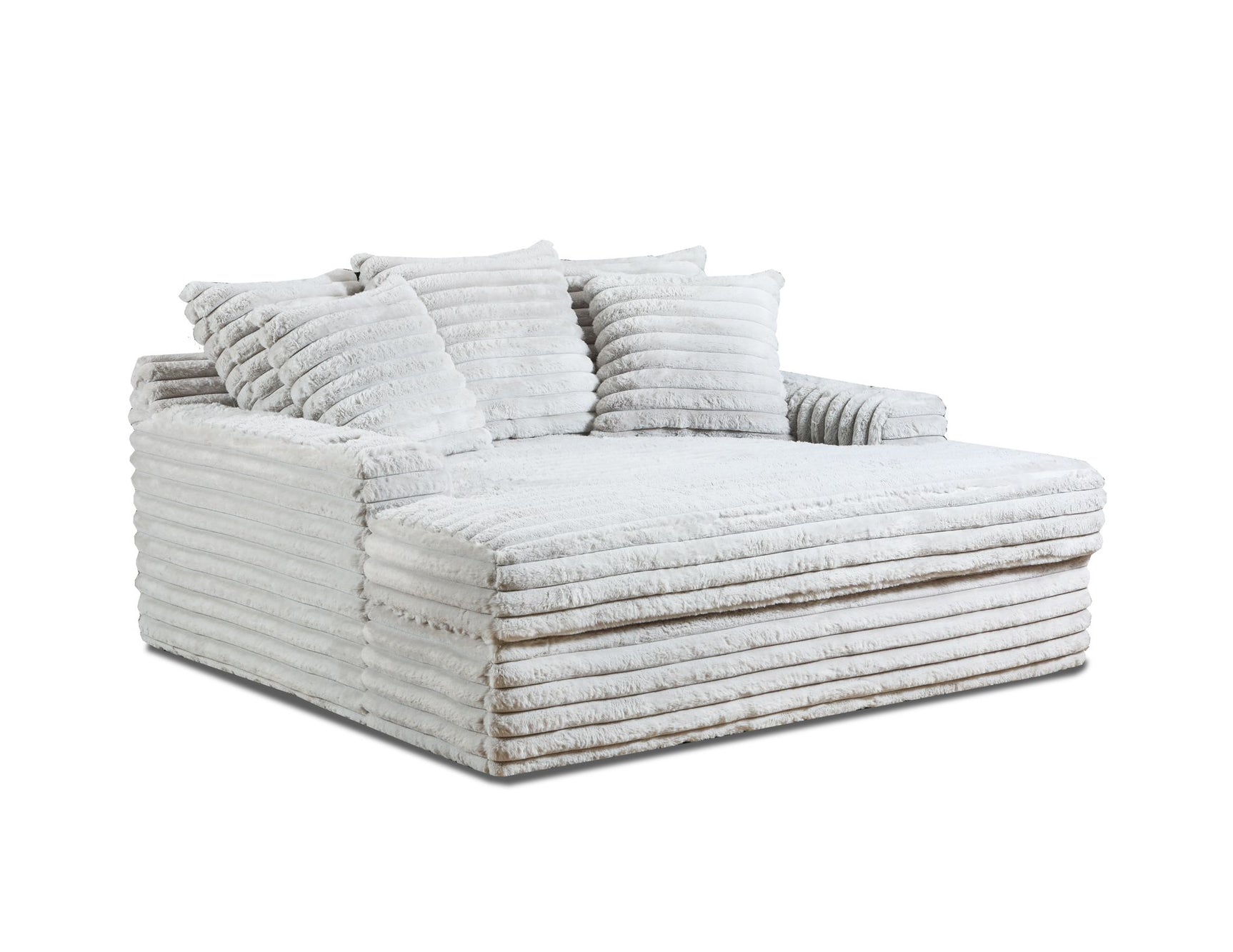 Quinn Fog Chaise Lounge side view