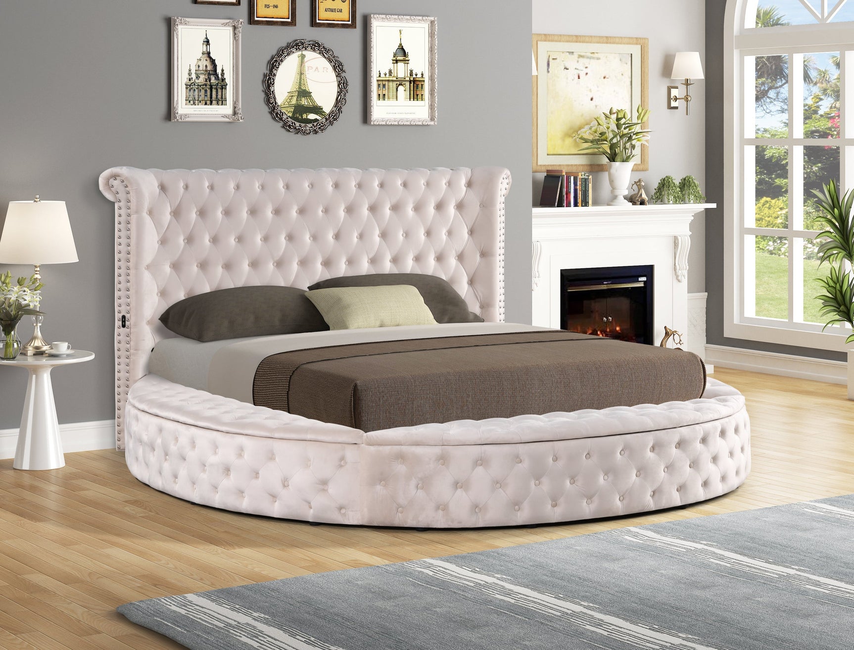 Penthouse King Bed side angle showing storage feature