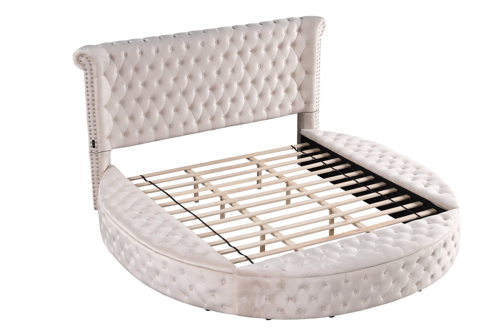 Penthouse King Bed headboard detail with USB port