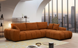 Manhattan Dark Orange Sectional Sofa front view