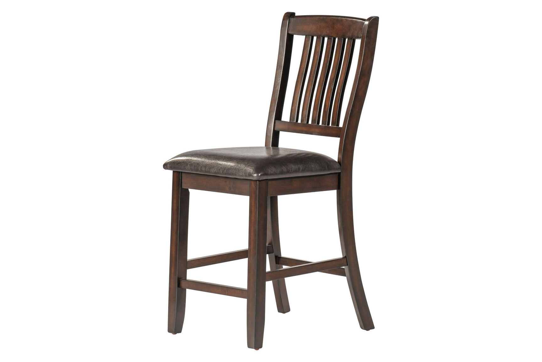 close-up detail of Bill Brown Faux Leather dining chair upholstery