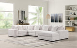 Side angle of Seasons Beige 5-Piece Sectional sofa