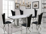 Room setting with Deka Chrome Black Dining Room Set
