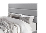 Jess Gray Fabric Upholstered Platform Twin Bed close-up of fabric upholstery